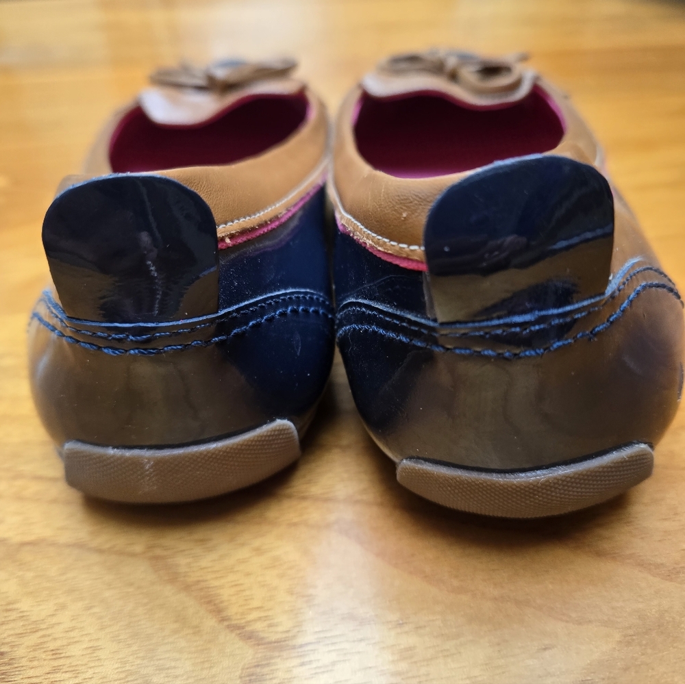 LL Bean Navy and Brown Women's rain Loafers. 9M - Picture 5 of 10